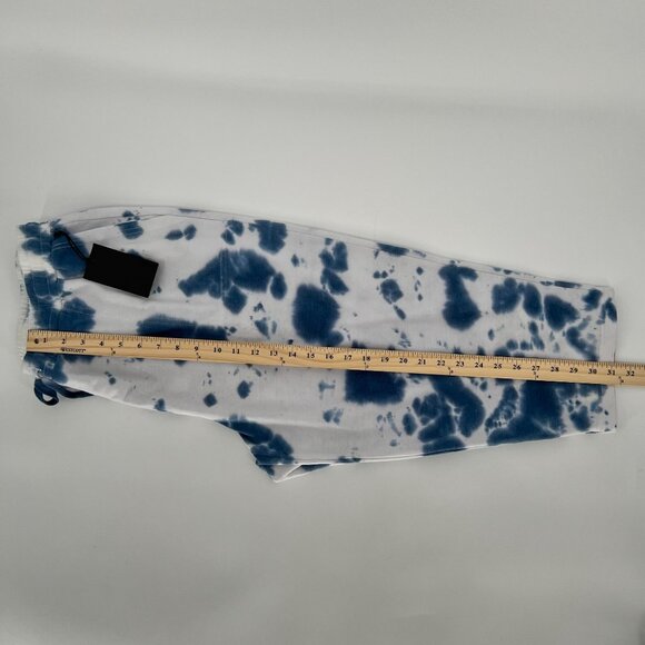 Jane & Delancey Womens Tie Dye Crop Jogger Pants Size 2X Blue White Drawstring - Picture 11 of 12